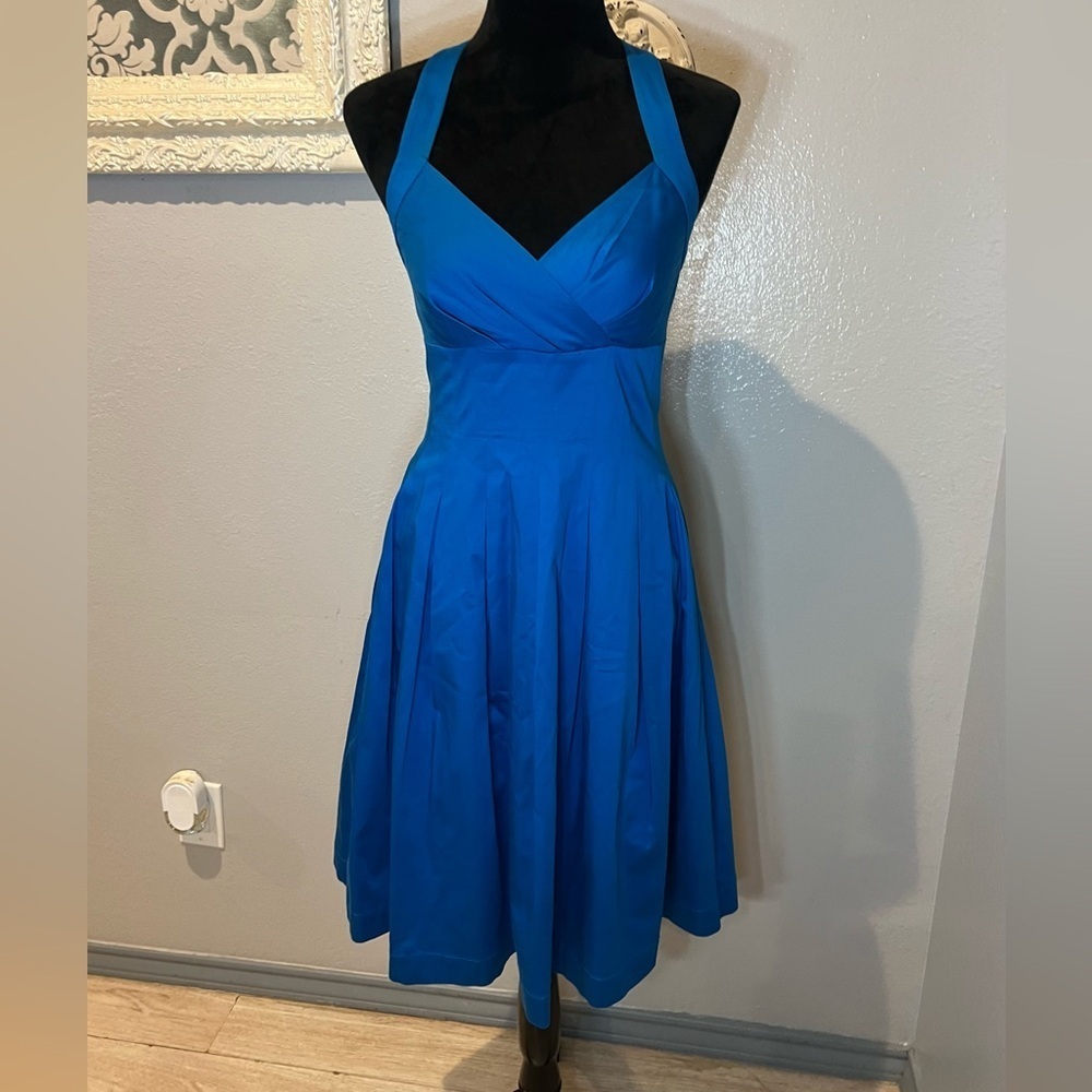 Calvin Klein Blue Halter Sundress Cocktail